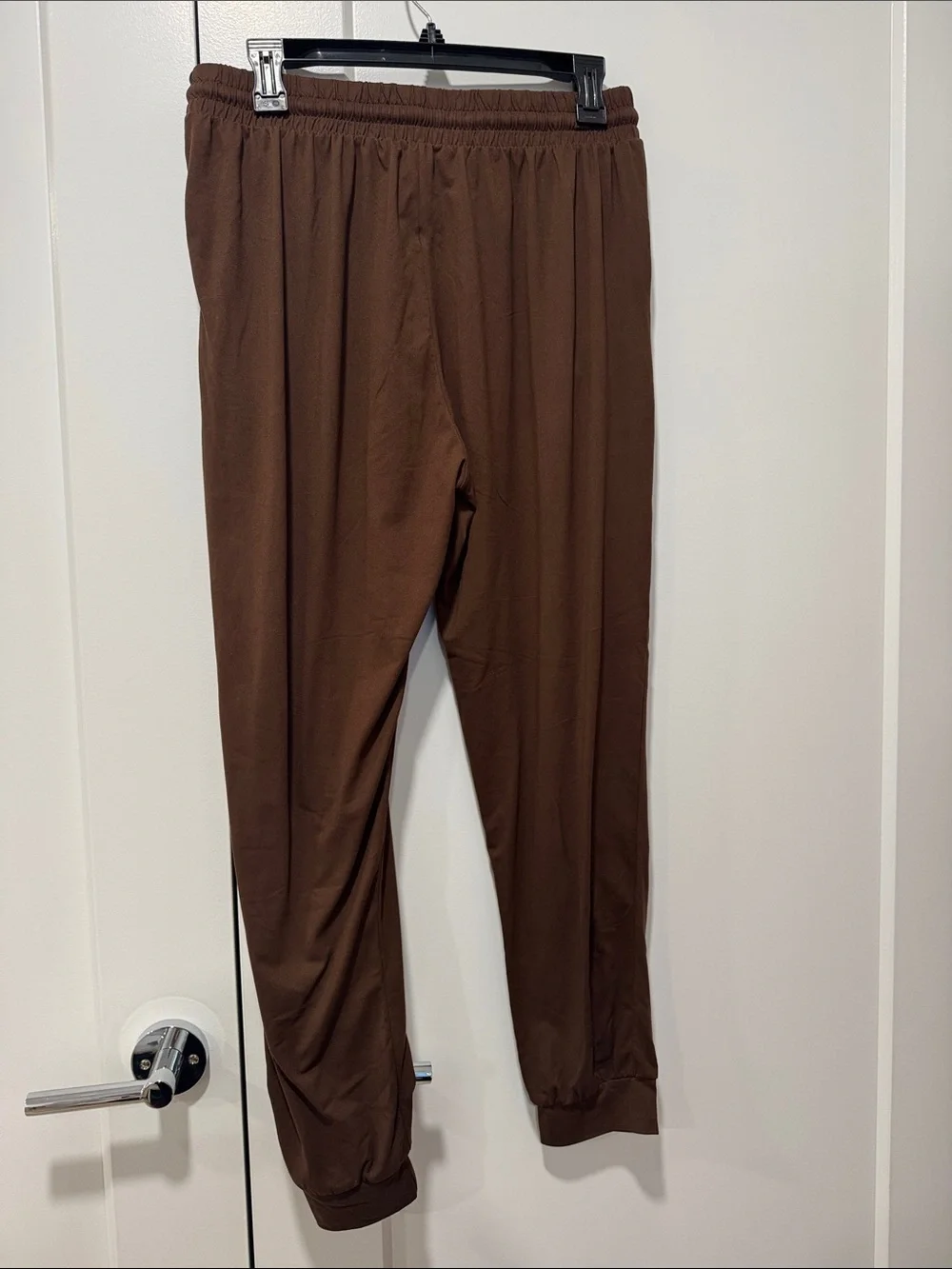 Women's Brown Jogger Sweatpants with Drawstring Waist